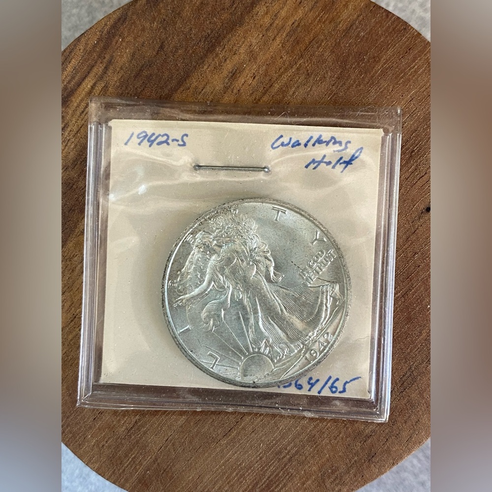 1942-S Walking Liberty Half Dollar Coin - Picture 9 of 16